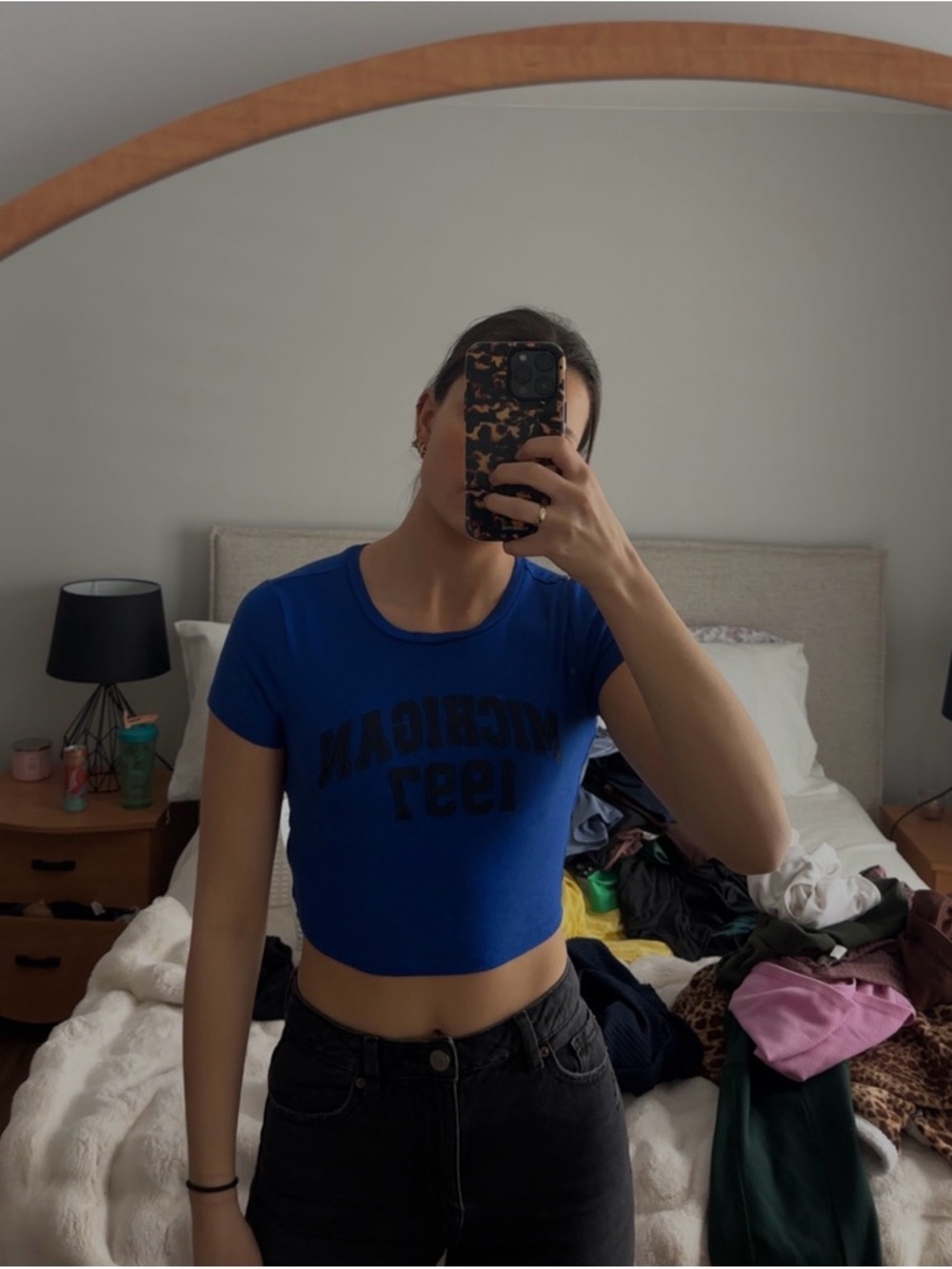 Garage Royal Blue Cropped Graphic Tee